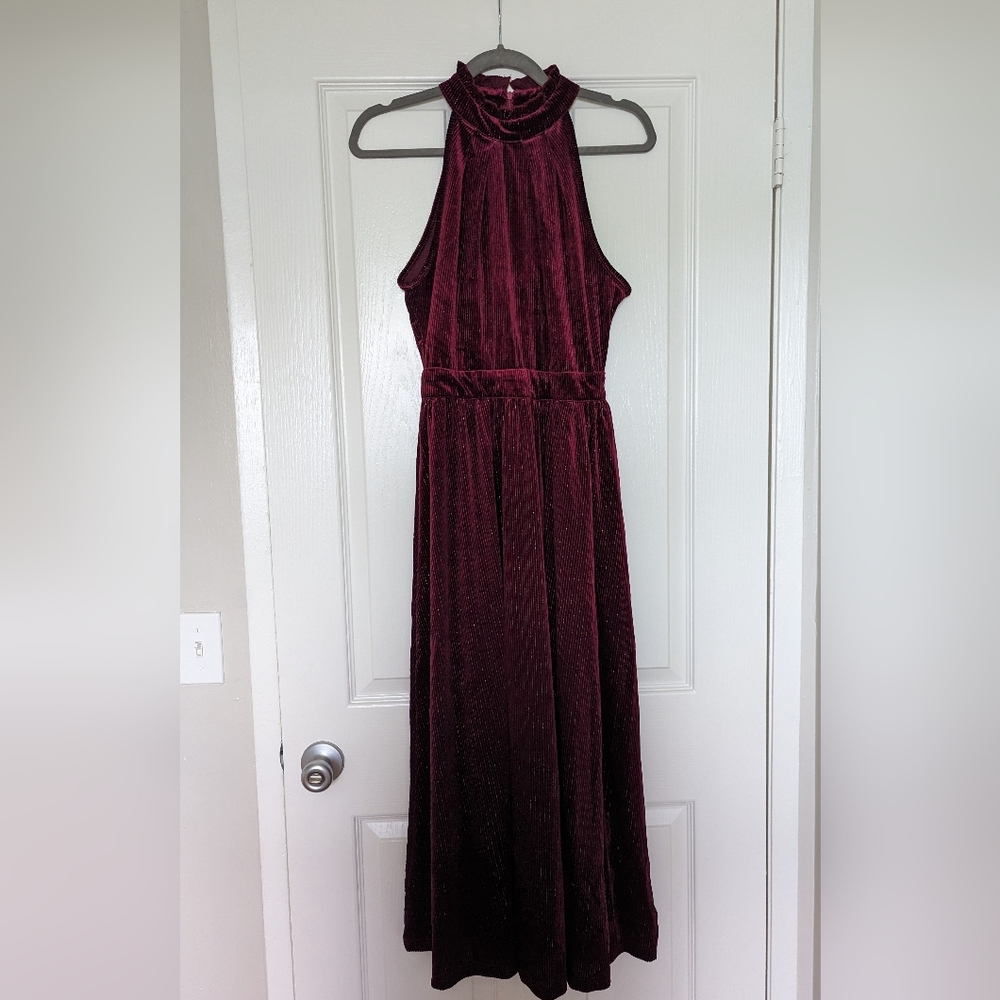Sparkling red velvet dress beautiful small